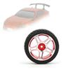 4PCS Aluminum Alloy 110 RC Car Tire Tyre Remote control Car Wheel Hub ReplacementRed