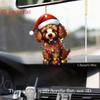 Christmas Teddy Adorable Dog Acrylic Car Hanging Pendant For Stylish Interior Decoration