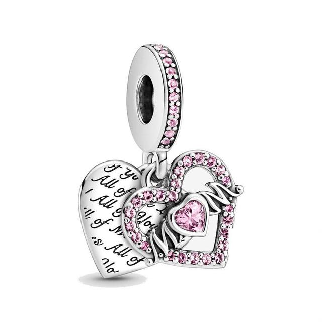 New Sparkling Love You Mum Infinity Heart Charm Beads Fit Original Fashion Bracelet Diy Jewelry For Women