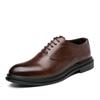 Large Size Leather Shoes New Autumn British Business Dress Groom Wedding Brown Pointed Casual Derby Shoes