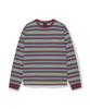 WKNDRS Multi Stripe Ls T-Shirt (Burgundy)