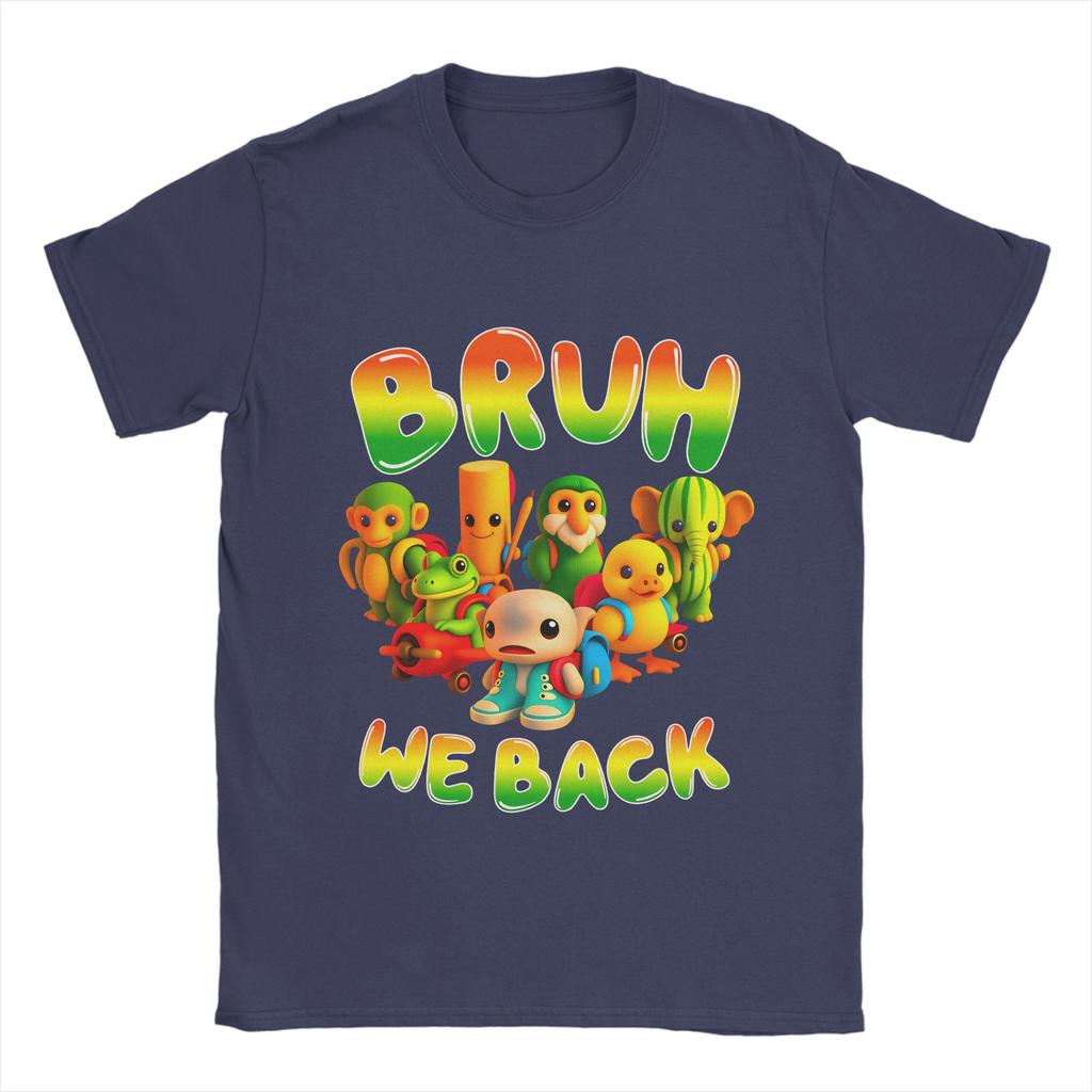 Italian Brainrot Meme Bruh Back To School T Shirt Summer Novelty T Shirts Man 100 Cotton Top Tees Short Sleeve Y2K Casual Tshirt