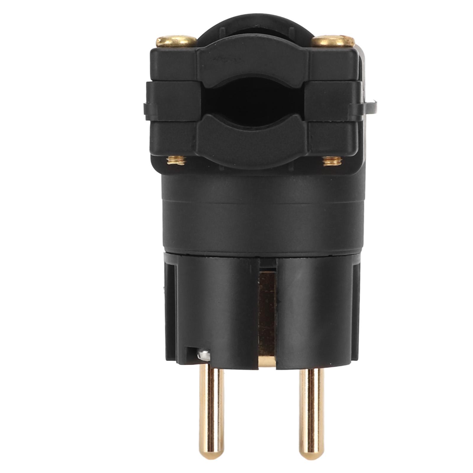 

90-градусная вилка переменного тока Phille Pure Red Copper 24K Gold Plated Sound Power Connector Plug EU Plug