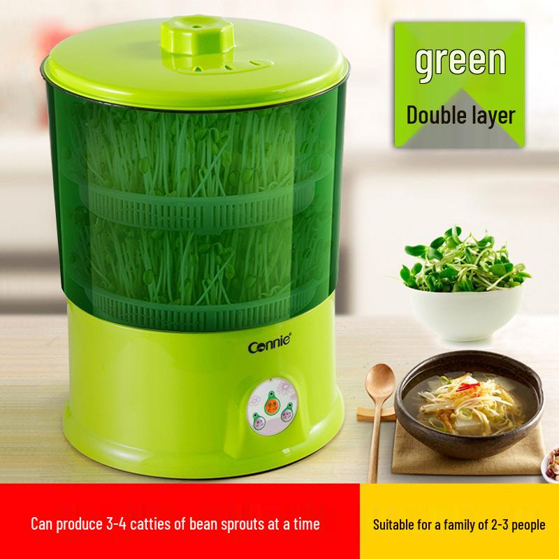 Smart Household Bean Sprout Machine: Large Capacity Self-Growing Bucket for Mung and Vegetable Sprouts