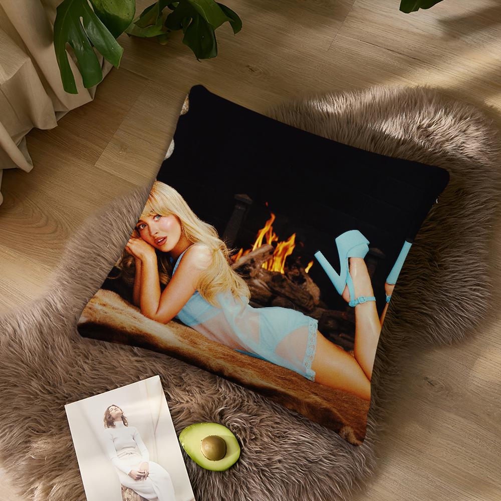 SSabrina Carpenter Singer Pillow Case Living Room Accent Couch Back Support Square Lounge Restful Nap Companion ?
