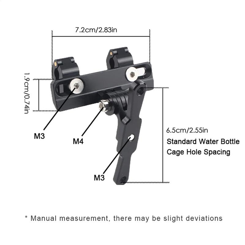 Bike Water Bottle Cage Converter Water Cup Holder Extender Bicycle Saddle Extension Bracket Cycling Light Camera Rack Adapter