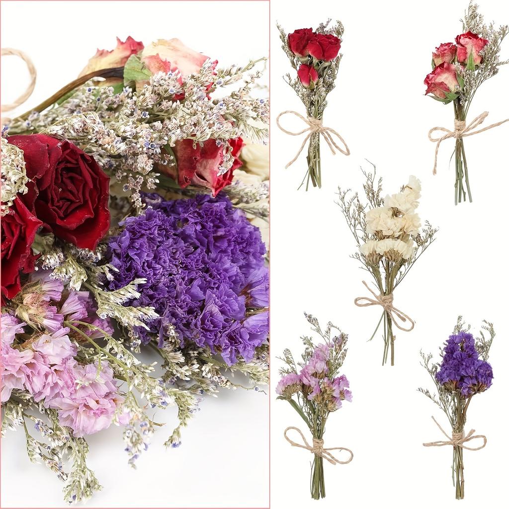 10Pack Dried Flowers with Stem for Vase Wildflower Decor Crafts Bouquets Artificial Floral Arrangement for Vase DIY Wedding Decor