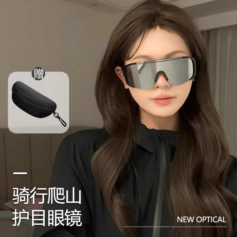 

Women s mountaineering snow goggles, sports sunglasses, outdoor cycling windproof goggles, hiking, snow mountain skiing goggles Black frame with white me