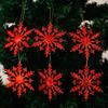 Haobei Gold-Plated Glitter Snowflake Ornaments - Colorful 3D Christmas Tree Decorations