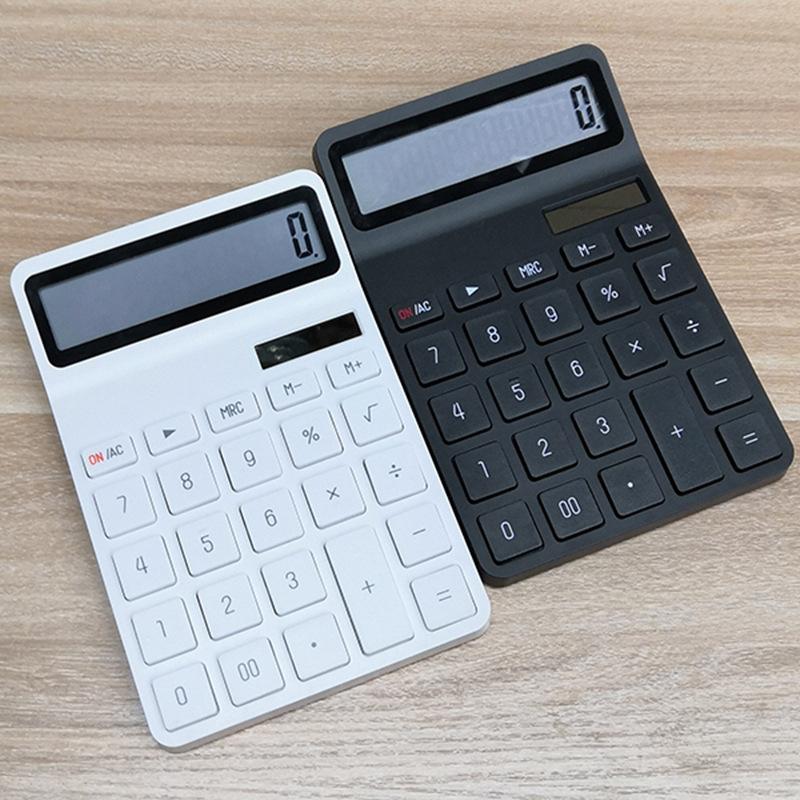 12-digit Large Lcd Display Calculator Standard Function Calculator With Solar & Battery Dual Power For Home Basic Desktop Office
