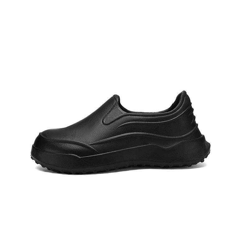 Men's Chef Slip-On Shoes: Waterproof, Oil-Proof, Anti-Slip, Lightweight, Wear-Resistant for Restaurant & Hotel Workers.