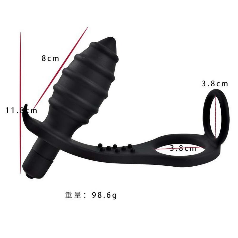 Vibrační anální anální anální kolík 10-rychlostní dildo vibrátor Odložená ejakulace Anální sexuální hračky Prsteny na penis Anální vibrátor pro muže Ženy