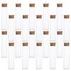 20Pcs Transparent Glass Bottle with Natural Cork Seal Lab Sample Display Bottle Photo Prop Gift Packaging Container Wishing Jar