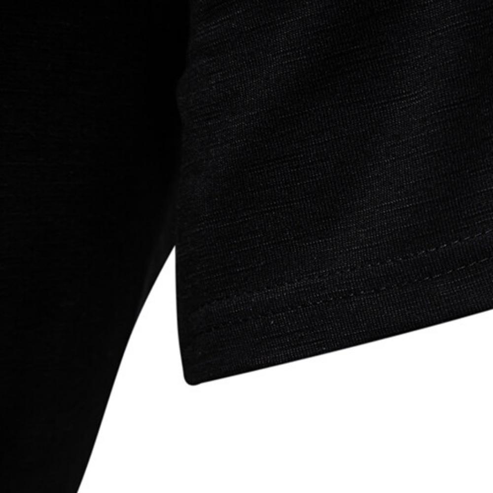 Pánská trička Henley s límečkem léto ležérní jednobarevné tričko s krátkým rukávem vysoce kvalitní topy