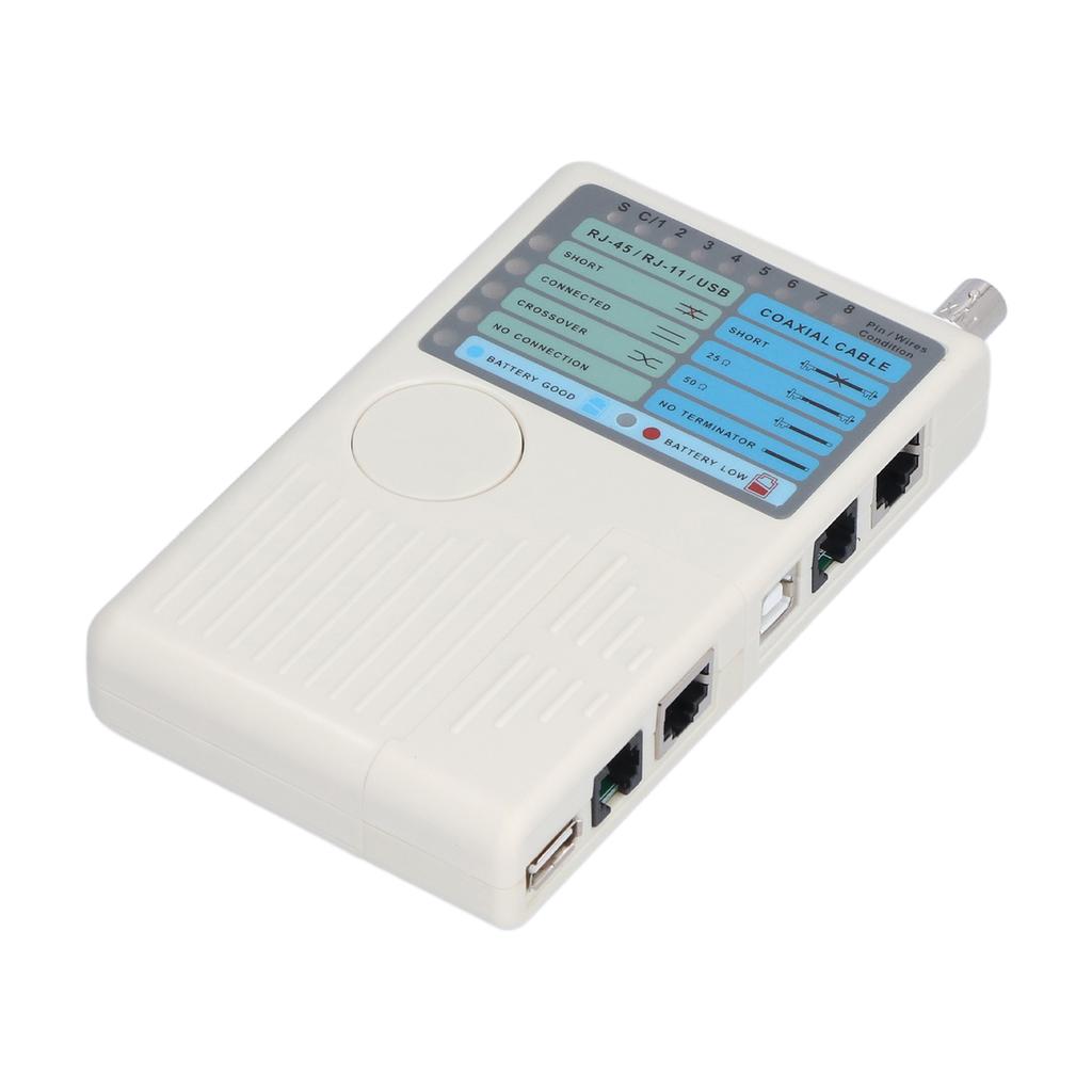 Network Cable Tester 4 In 1 Multifunctional Coaxial Wire Testers for RJ45 BNC RJ11 USB