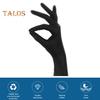 100Pcs Black Nitrile Disposable Gloves Medical Exam Latex Powder-Free Food Safe Textured Fingertips Anti-Slip Design Thick Gloves for Beauty Tattoo
