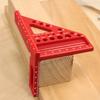 Woodworking Multi Angle Square Protractor Red Plastic Angler Scriber Woodworking Square or W/ Dowel Pins Miter Triangular Ruler