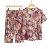 Yuzhaolin Elderly Women's Summer Lightweight Casual Shirt Set