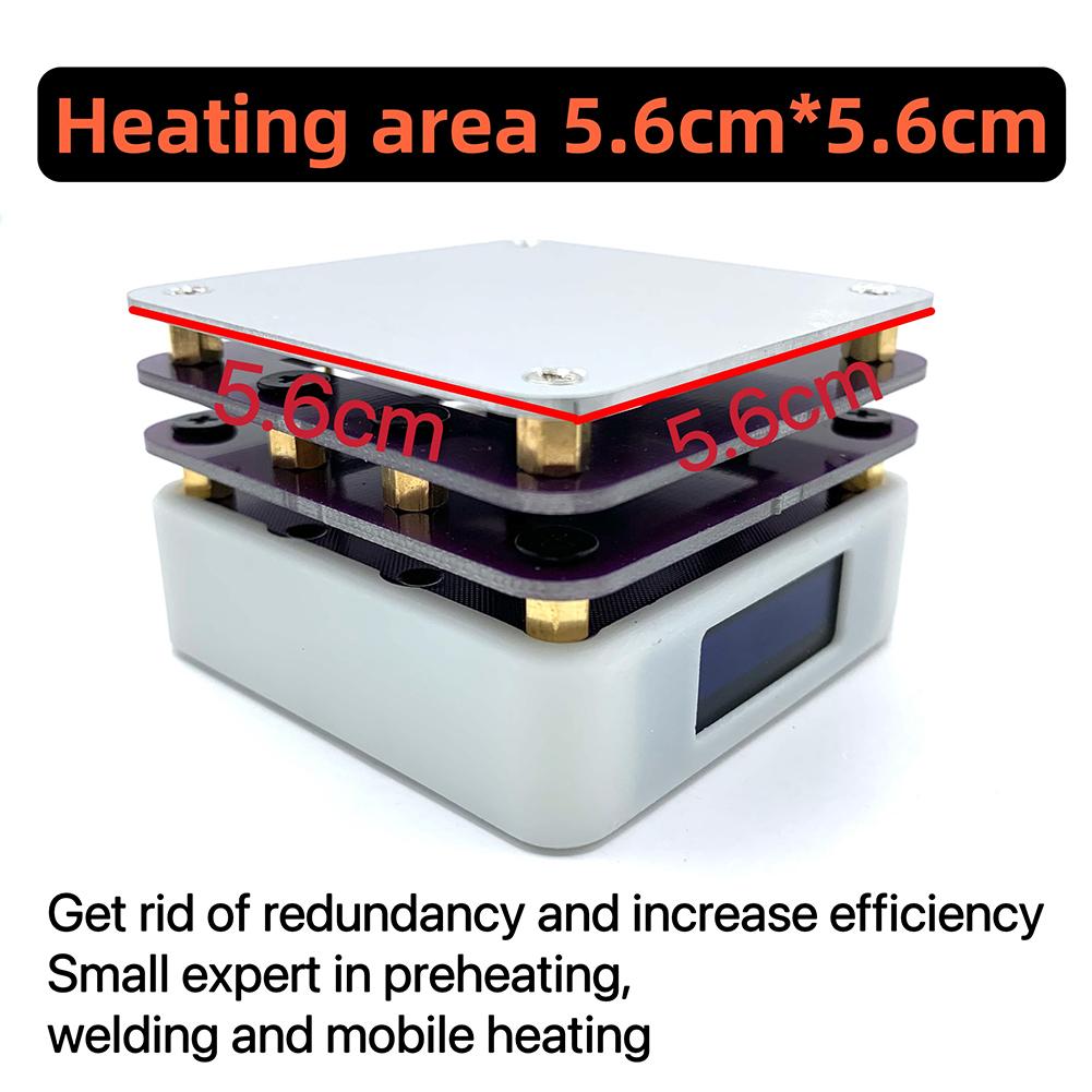 65W Soldering Hot Plate Constant Temperature PCB Board Preheating Platfor with Screen Display Adjustable DIY Welder Hot Plate