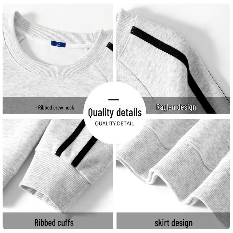 GENIOLAMODE Men's American Style Heavyweight Casual Sweatshirt