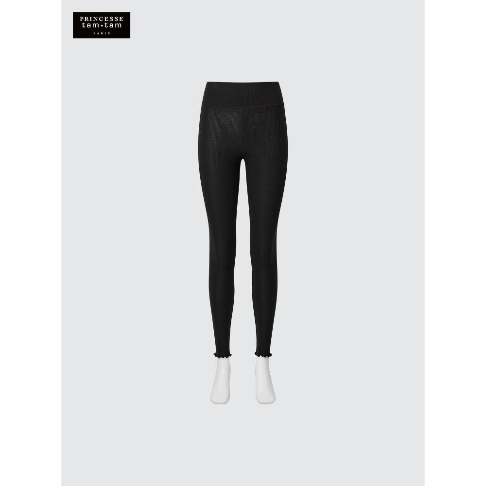 Uniqlo Japan Ultra Warm Heattech Cashmere Blend Ribbed Leggings