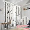 2pcs,2D plane printing Minimalist Curtains Forest Fauna Versatile Durable Polyester (without rod) Room Decor Ldeal for Bedroom,