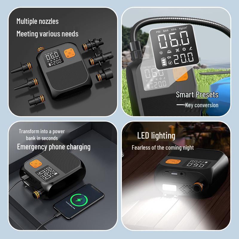 Portable Wireless Air Pump for EVs, Outdoor Tents, SUP Boards & Kayaks
