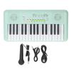 32 Key Electronic Keyboard 16 Tones 10 Rhythms Vibrato Sustain Echo Effects Electronic Piano Keyboard With Microphone Avocado