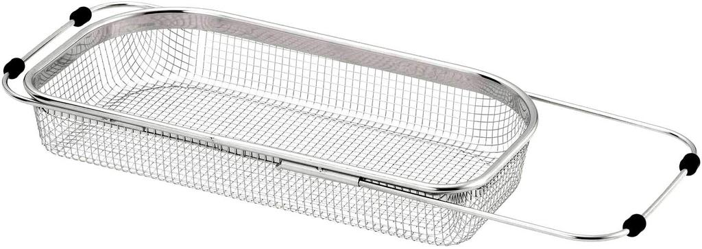 Nagao Tsubame-Sanjo Sink Dish Drainer, Extendable, 42.5-54.5cm, Shallow, 18-8 Stainless Steel, Made in Japan, SH-040