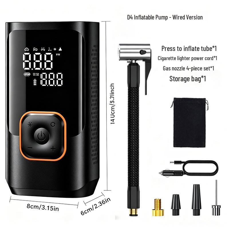 Smart Digital Car Tire Inflator: Portable Wireless Electric Pump