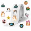 500 Pictures/roll Roll Sticker Tape Hot Spots Interesting Patterns Cat Handbook Material Decorative Envelope Sticker