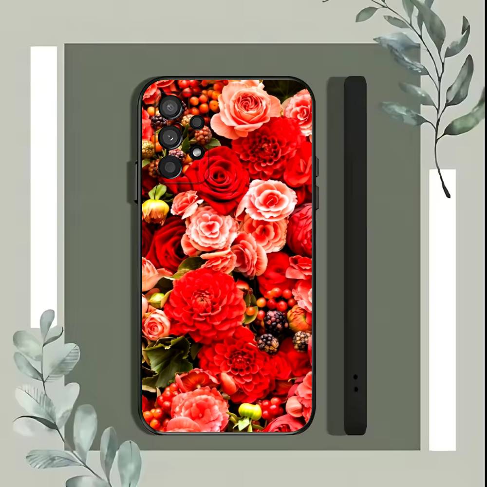 2016 Luxury Flower B Phone Case For Samsung S25,S24,S21,S22,S23,S30,Ultra,S20,Plus,Fe,Lite,5G Black Cover