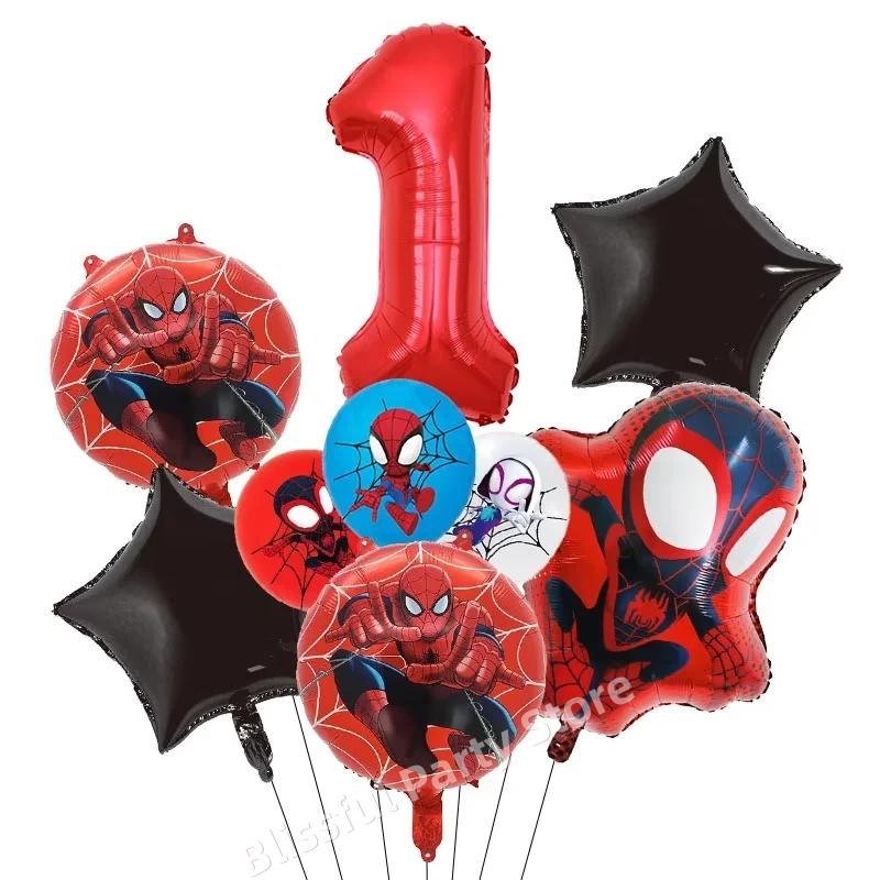 Sada balónov Spidey a jeho úžasní priatelia Hliníkový balón Spiderman Balón na narodeniny pre chlapcov Detská narodeninová dekorácia Baby Shower Globos