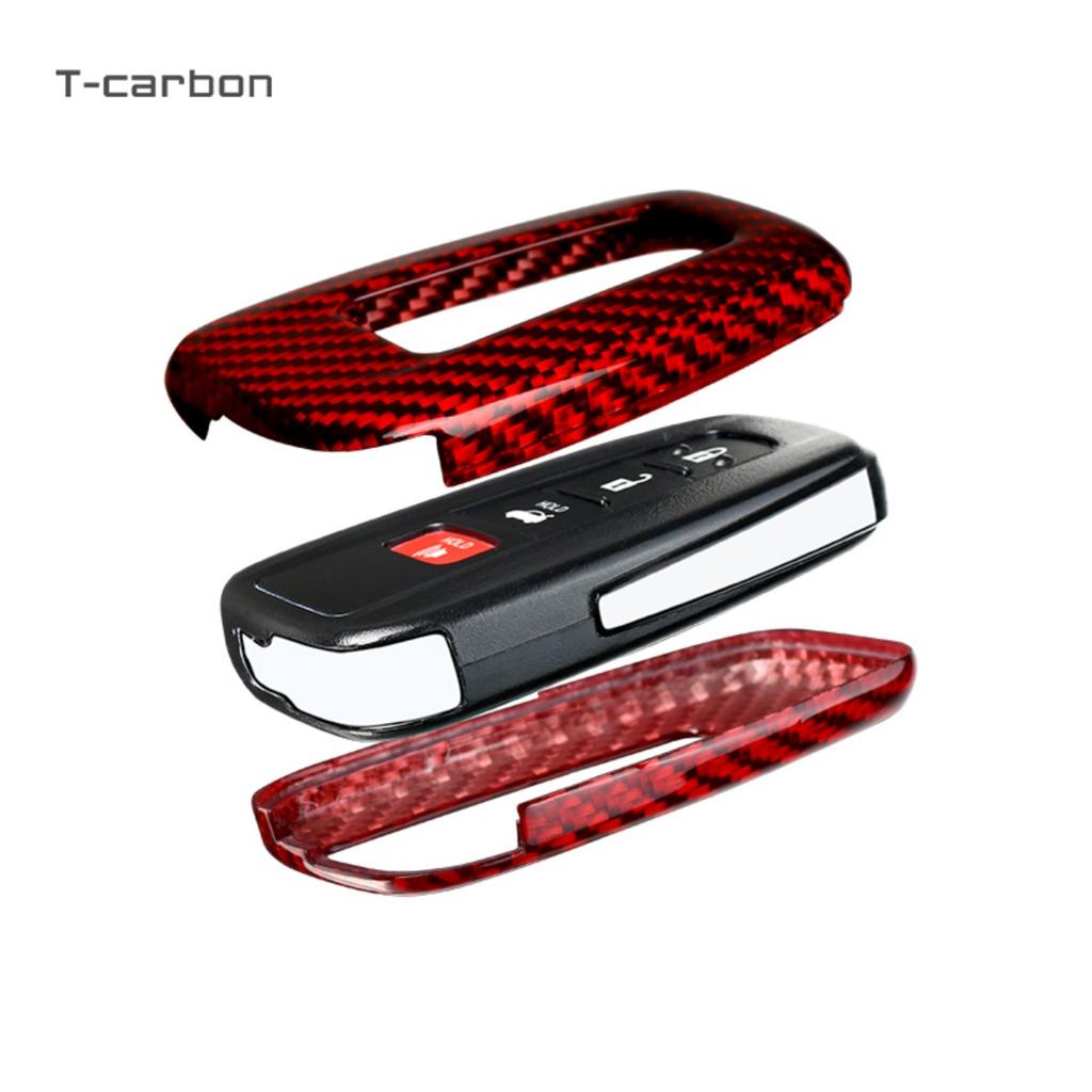 Carbon Fiber Car Key Cover For Toyota 8Th Generation Prado Yize Chrnew Vios Key Cover Fob Shell Accessories