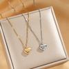 Minimalist Versatile Stainless Steel Love Heart Clavicle Necklace For Women