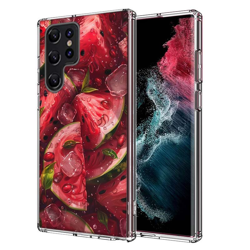 Watermelon Summer Fruit Capa Phone Case For Samsung S26 Ultra S25 Edge Galaxy S23 S21 S20 S24 FE S22 S10 Plus Cover Clear TPU Sh