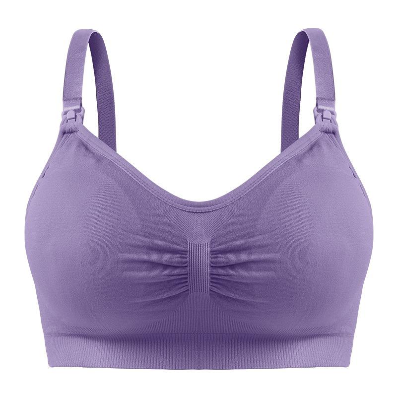 Plus Size Wireless Front Buckle Maternity Nursing Bra For Breastfeeding