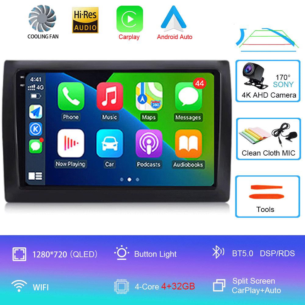 For Fiat Stilo 2002 - 2010 Android 14 Car Radio Automotivo Carplay Auto RDS BT WIFI Autoradio Car Multimedia 2Din Video Player