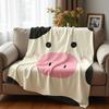 Cow Spot Close Up Face Cartoon Anime Print Flannel Blanket Soft Warm Throw for Kids Bedroom Sofa Christmas Office Car