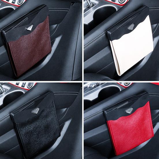 

Мусорный бак для мусора Co-pilot, складной, из искусственной кожи, многофункциональный, герметичный, для автомобиля чёрный