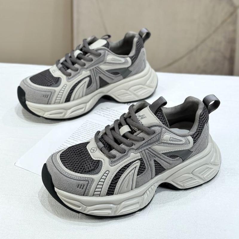 Thick-soled small man height increase versatile dad shoes new shoes women's soft soles are not tired feet sports women's shoes