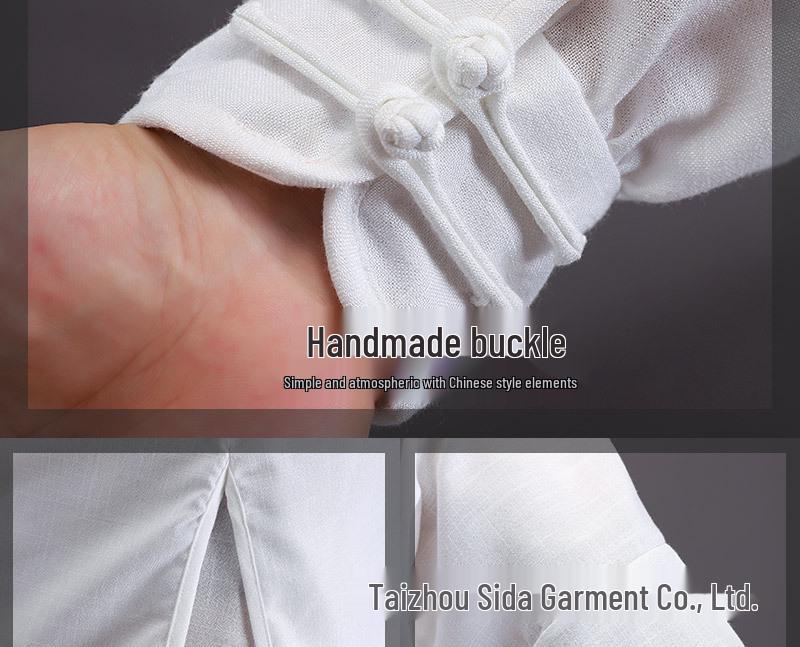 Men's Bamboo Cotton Linen Tai Chi Wushu Suit - Chinese Style Practice Clothing, Thin for Spring/Summer Morning Exercise