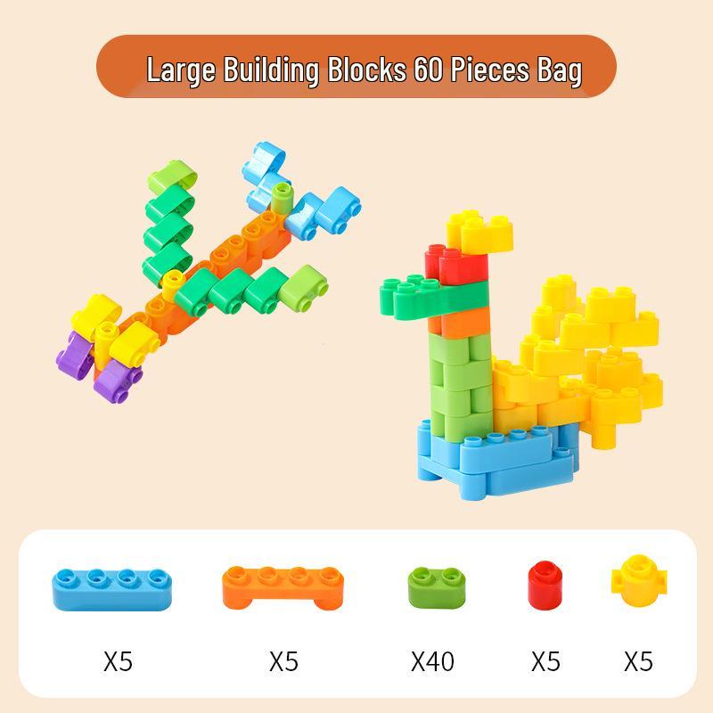 Transformable Building Blocks for Kids, Ages 3-6: Large, Interlocking Plastic Educational Toy