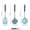 Silicone Kitchen Utensil Set with 3pcs Spatula, Slotted Spoon, Rice Scoop, Non-Stick Pan Turner, and Soup Ladle , Essential Cooking Tools