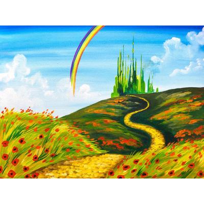 Pittura diamante 5D fai da te, vista collina, ricamo a diamante, mosaico, punto croce, strass