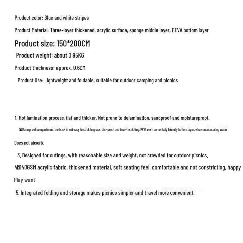 Makizaza INS Style Foldable Picnic Mat