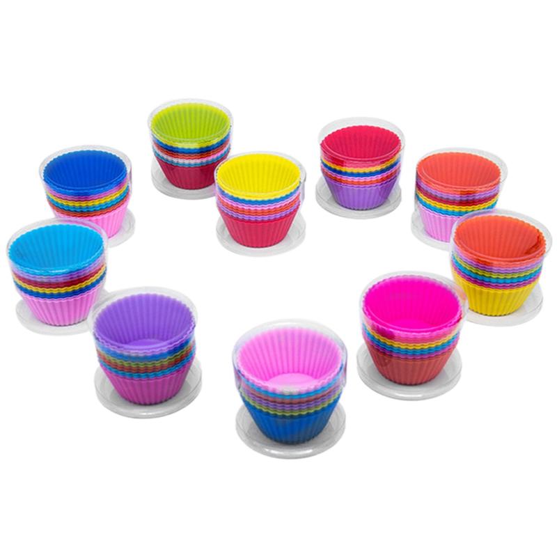 

Silicone Muffin Cup Baking Silicone Cake Cups Egg Tart Cake Cups Birthday Party Wedding Decoration-B61B