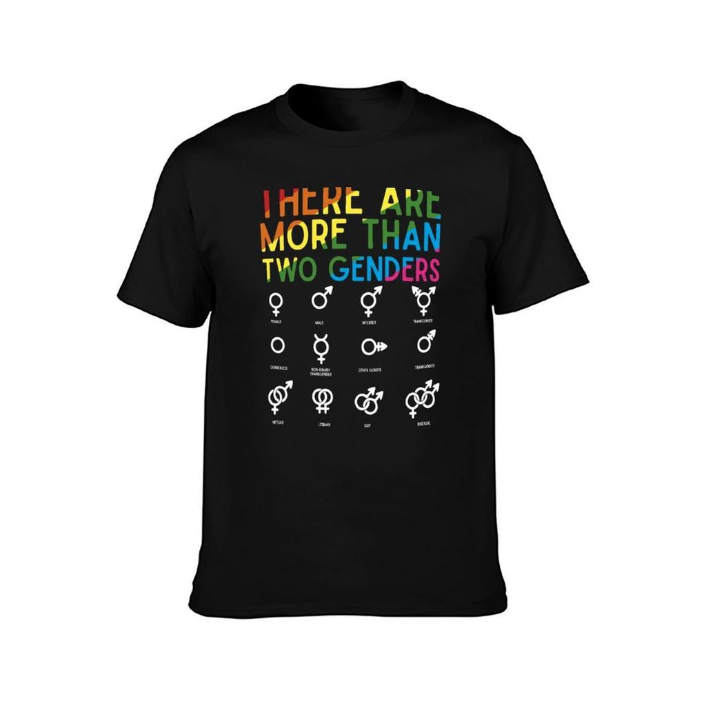 There Are More Than 2 Genders Rainbow Pride Flag Support Genderqueer T-Shirt man t shirts graphic t shirt personalised T-Shirt