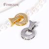 18K Gold Plated Inlay Zircon Round Connector For Pearl Bracelet/Necklace Making Supplies Fashion Jewelry Clasps DIY Accessories