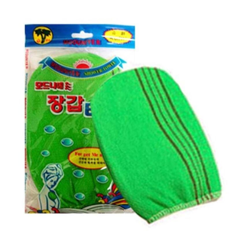 Glove-type shower towel